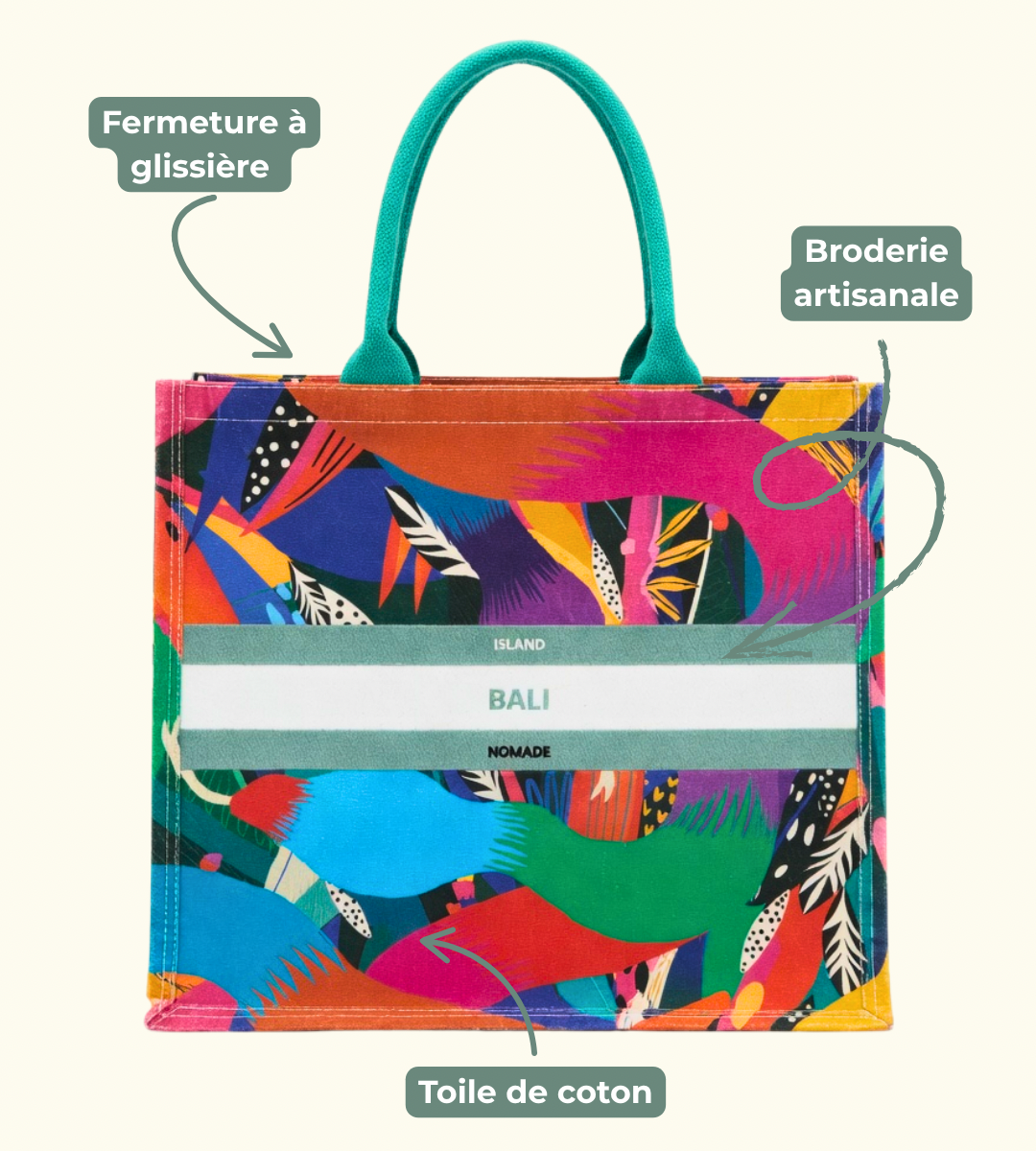Sac brodé BALI